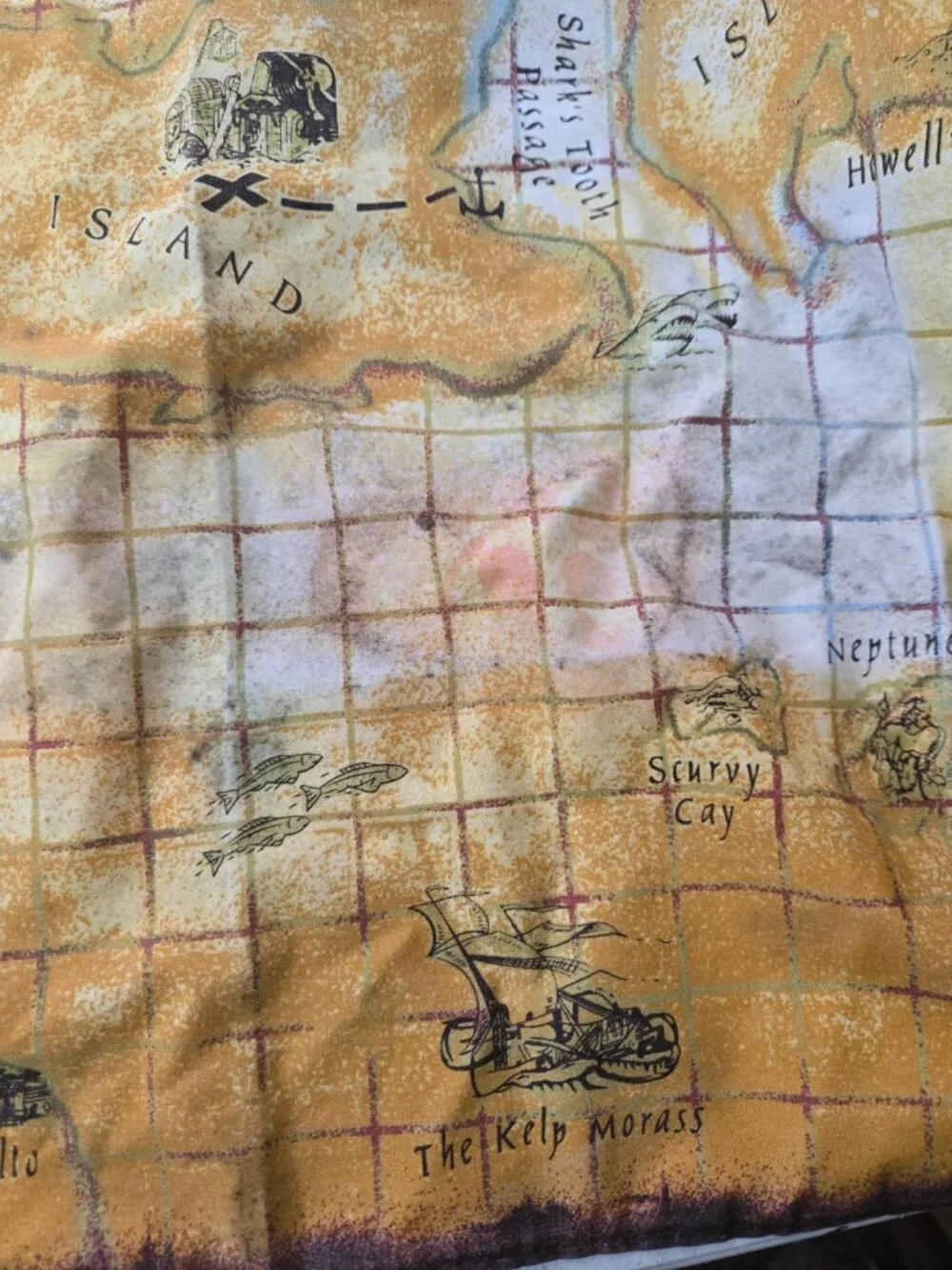 Dread Pirate Board Game Replacement Cloth Playing Map Part Pieces